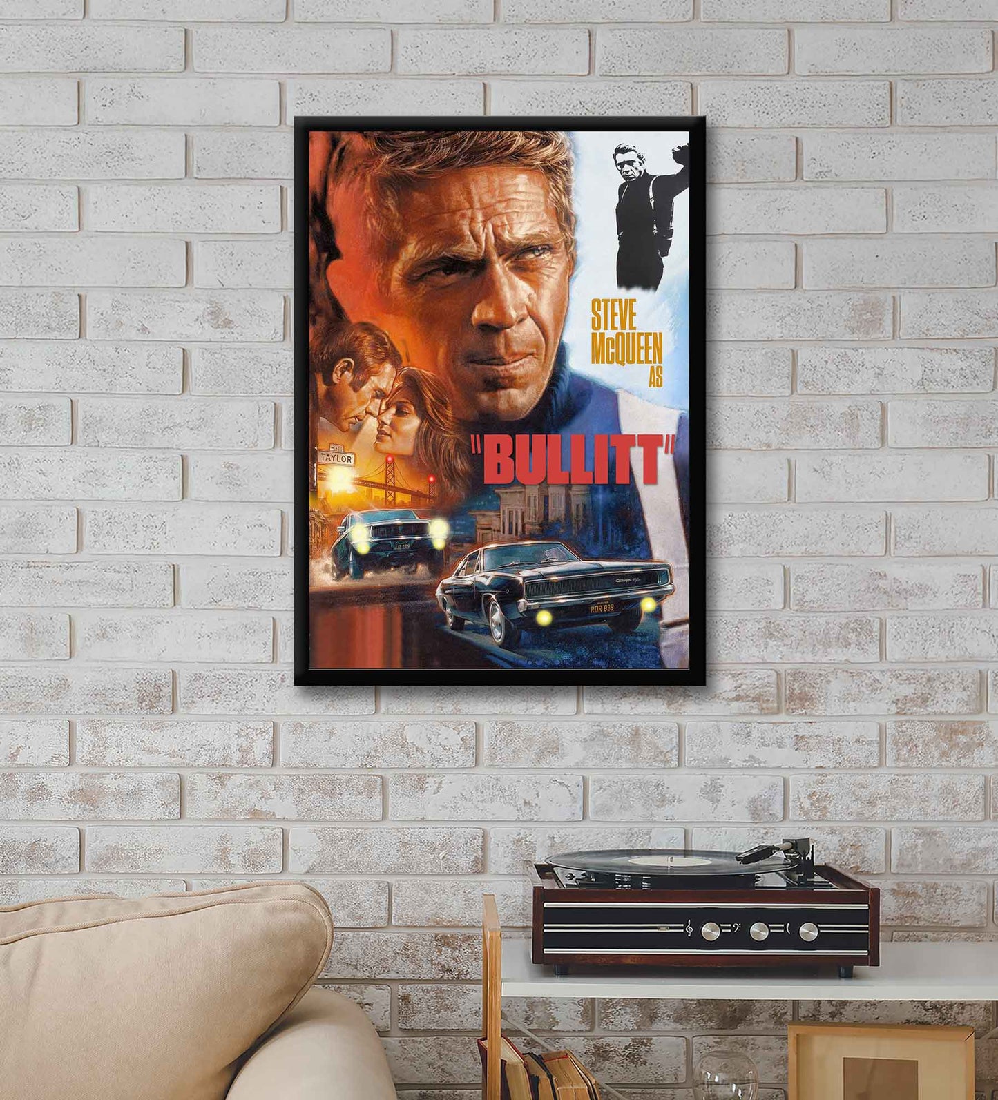 Bullitt Movie Poster LED by Electric Art Gallery