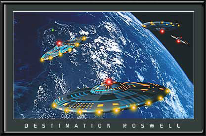 Destination Roswell UFO LED Art