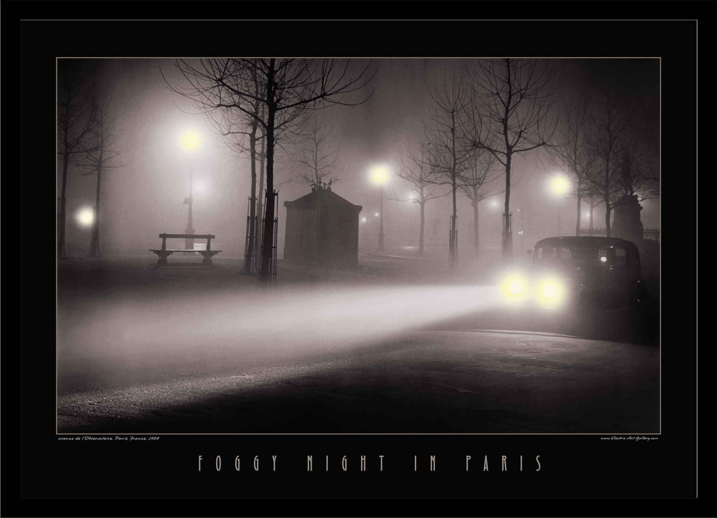 Foggy Night in Paris | Brassai Lighted Picture LED by Electric Art Gallery
