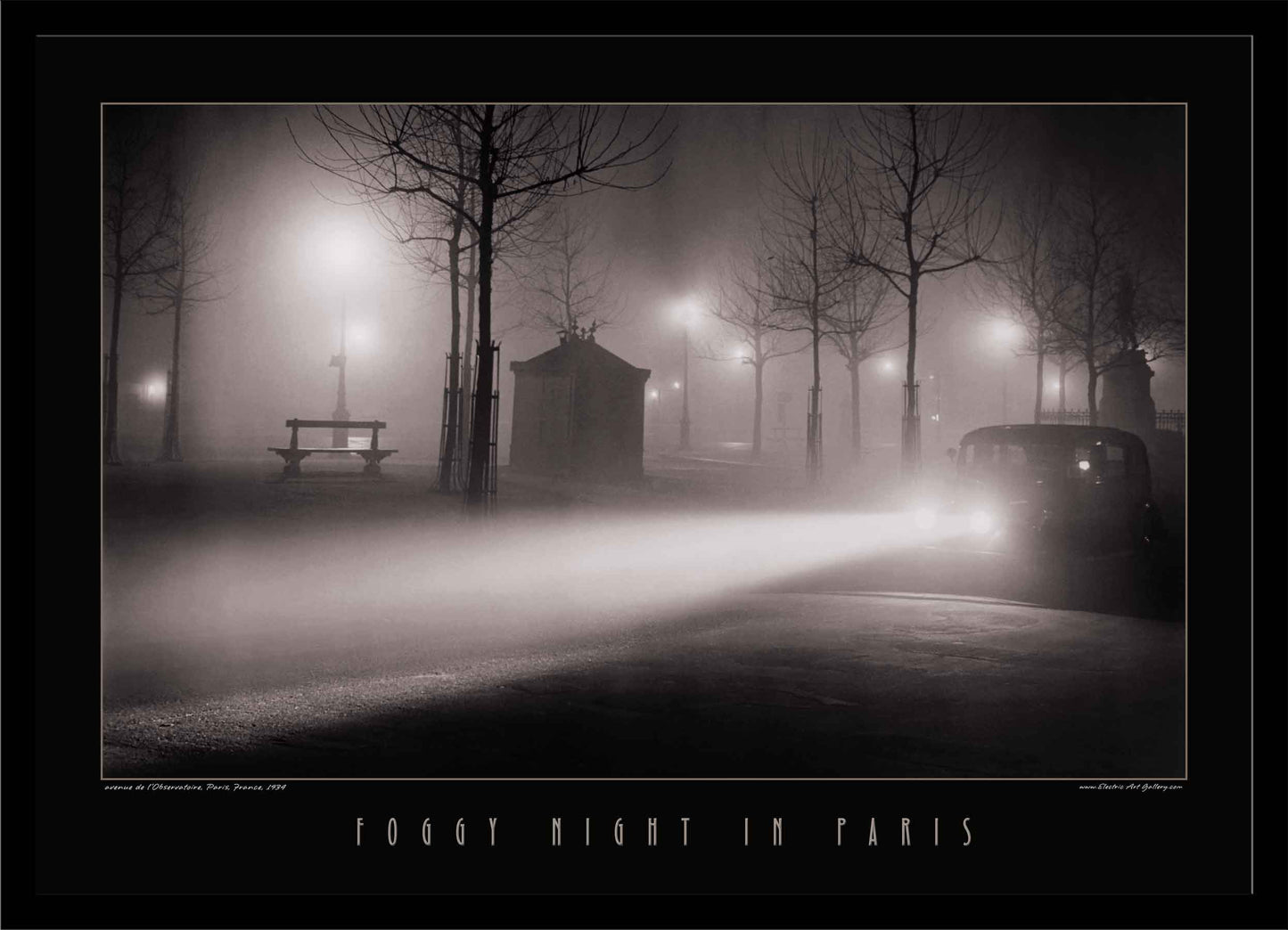 Foggy Night in Paris | Brassai Lighted Picture LED by Electric Art Gallery