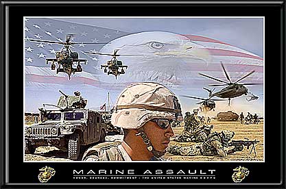 Marine Assault LED Wall Art