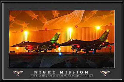 Night Mission F-16 Fighting Falcon