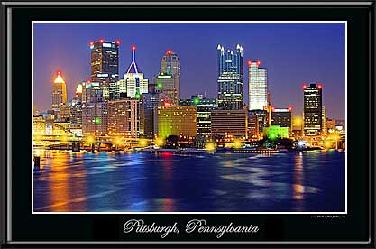 Pittsburgh Skyline LED Picture