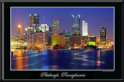 Pittsburgh Skyline LED Picture