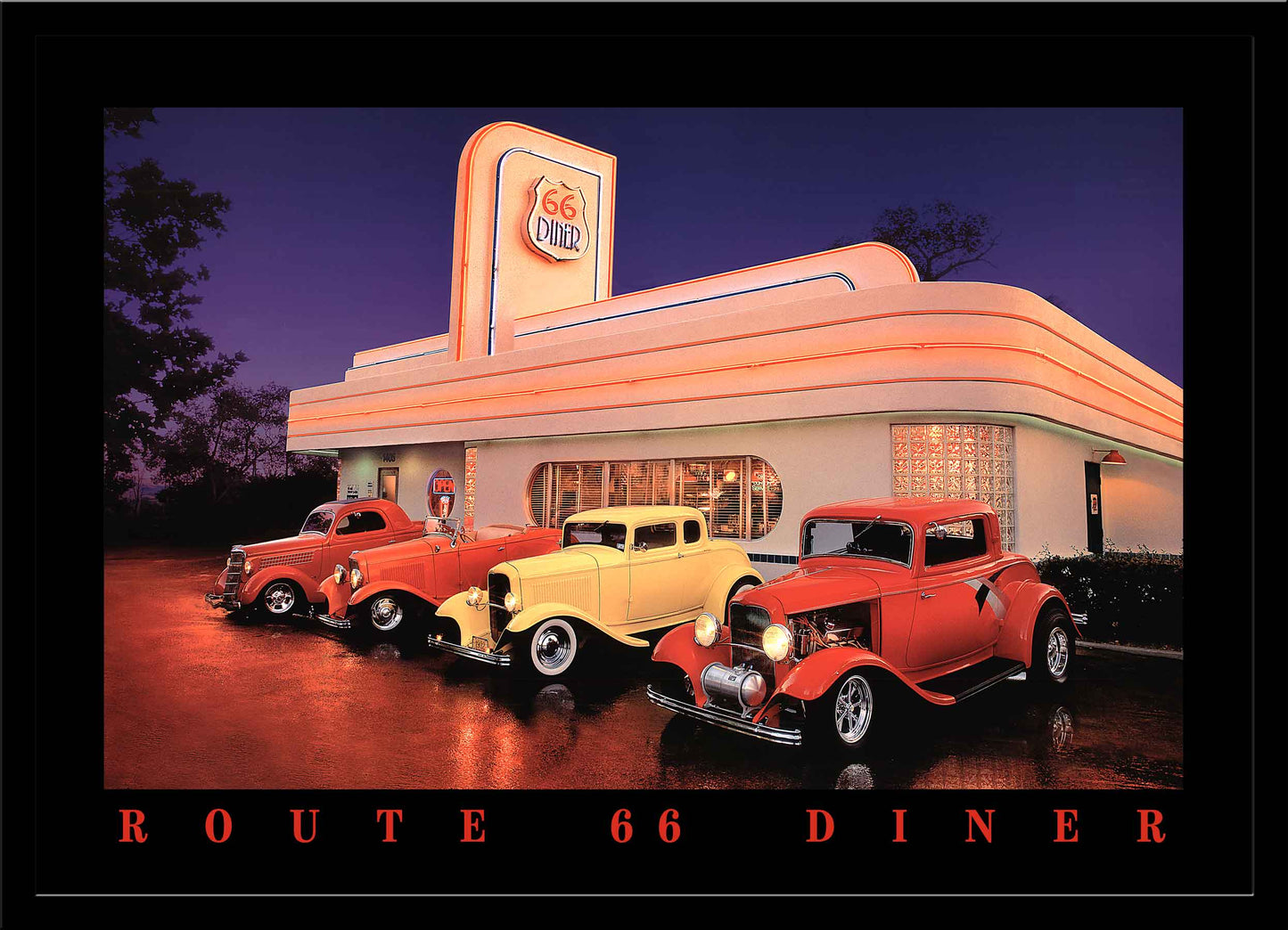 Route 66 Diner- Lighted Picture