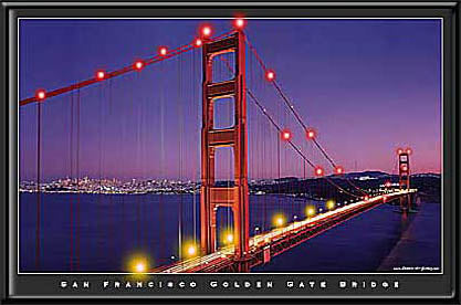 San Francisco Golden Gate Bridge LED by Electric Art Gallery