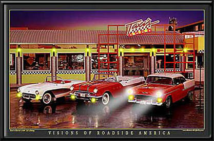 Taxi's Diner LED Wall Art