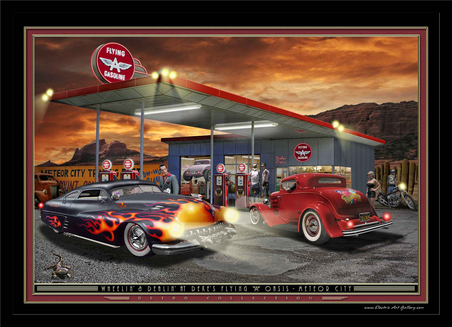 Wheelin 'n Dealin LED by Electric Art Gallery