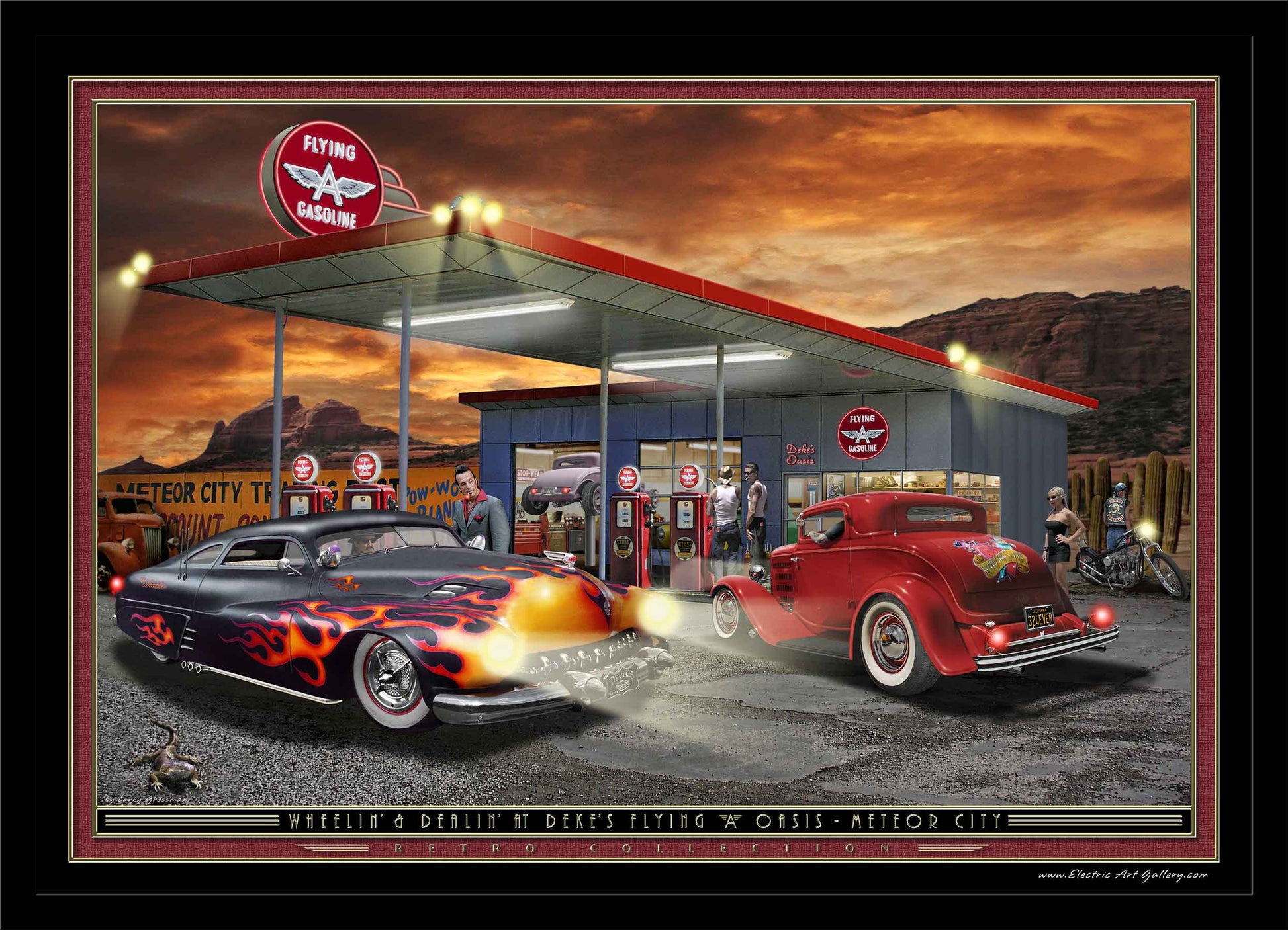 Wheelin 'n Dealin LED by Electric Art Gallery