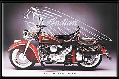 1947 Indian Motorcycle Art