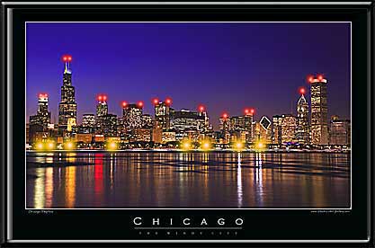 Chicago Skyline LED Wall Art