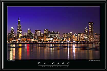 Chicago Skyline LED Wall Art