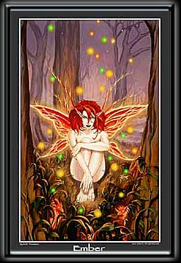 Ember the Fire Fairy LED Wall Art