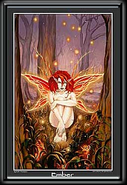 Ember the Fire Fairy LED Wall Art