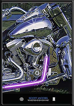 Harley Reflections Neon Picture