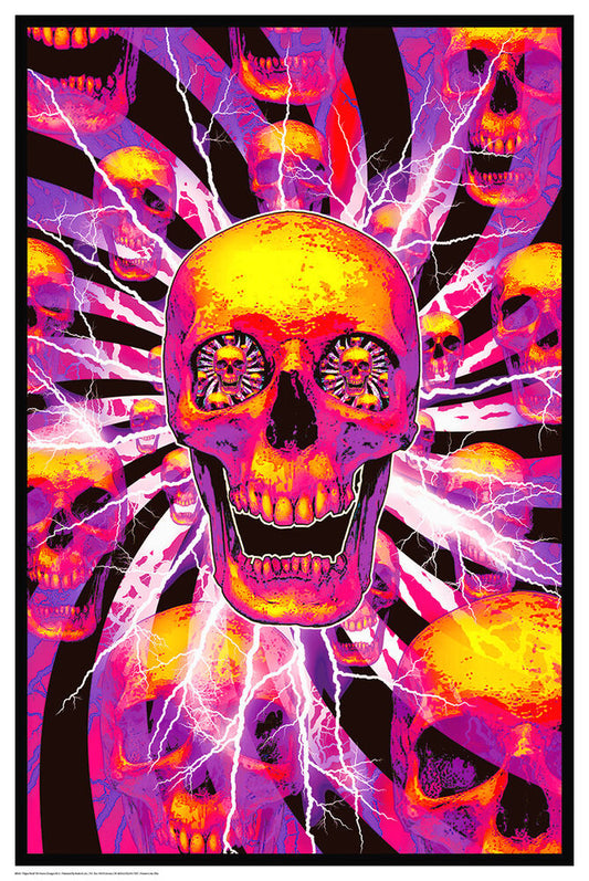 Hyper Skull - Non Flocked Blacklight Poster