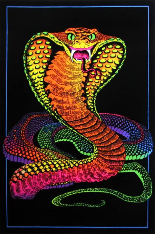 Cobra - Flocked Blacklight Poster