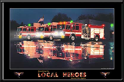 Local Heroes Night Run Fire Trucks