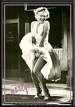 Marilyn Dress Blowing Neon Picture