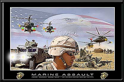 Marine Assault LED Wall Art