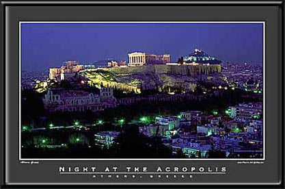 Night at the Acrpolis- Athens Greece