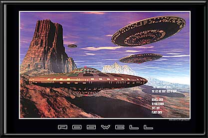 Roswell Saucers UFO Art