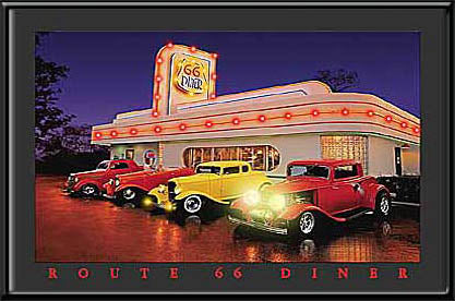 Route 66 Diner LED Picture