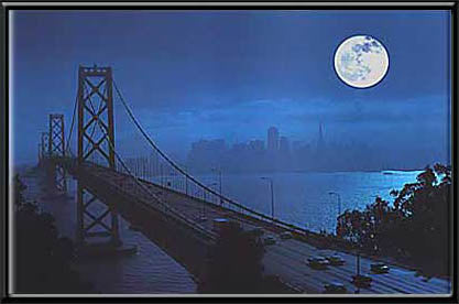 San Francisco Moon Skyline