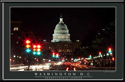 Washington DC Skyline LED Art