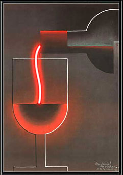 Wine Glass Neon Picture
